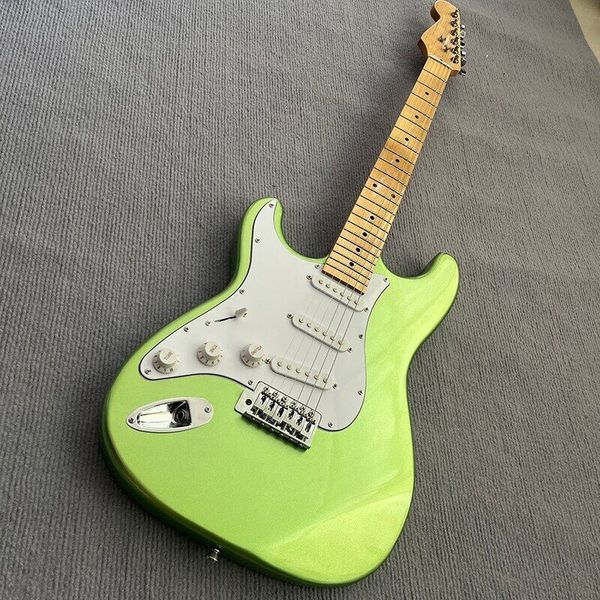 factory classic backhand green electric guitar, professional and high-quality 
factory classic backhand green electric guitar, professional and high-quality