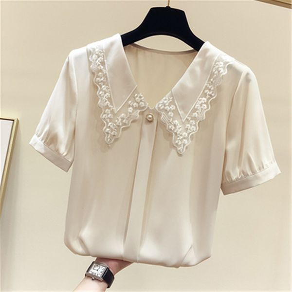 women's blouses shirts women spring summer style chiffon blouses shirts lady casual short sleeve peter pan collar chiffon blusas zy541, White
women's blouses shirts women spring summer style chiffon blouses shirts lady casual short sleeve peter pan collar chiffon blusas zy541, White