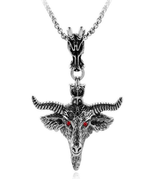 pendant necklaces budrovky pentagram goat head necklace amulet sabbatic occult red eye for women men fashion jewelry collar choker4023545, Silver
pendant necklaces budrovky pentagram goat head necklace amulet sabbatic occult red eye for women men fashion jewelry collar choker4023545, Silver