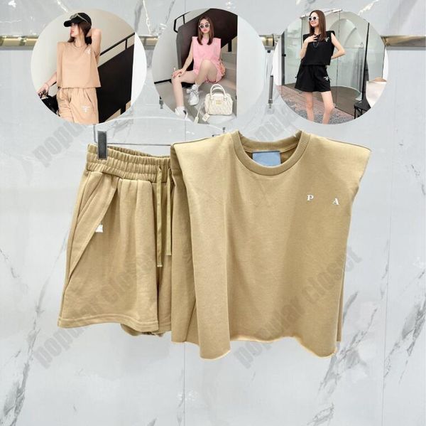 women luxurys casual tracksuits new fashion sleeveless sports wear clothes cotton outdoor shorts vest set with letter design sml, Gray
women luxurys casual tracksuits new fashion sleeveless sports wear clothes cotton outdoor shorts vest set with letter design sml, Gray