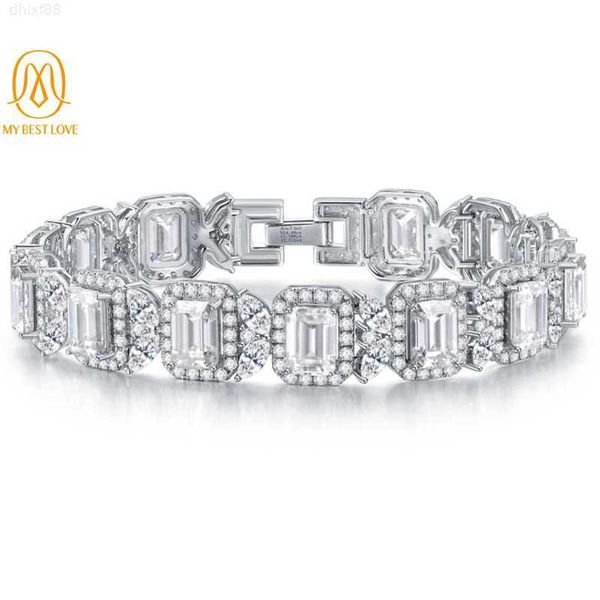 aaa gems emerald cut diamond hip pop jewelry white gold moissanite tennis bracelet, Silver
aaa gems emerald cut diamond hip pop jewelry white gold moissanite tennis bracelet, Silver