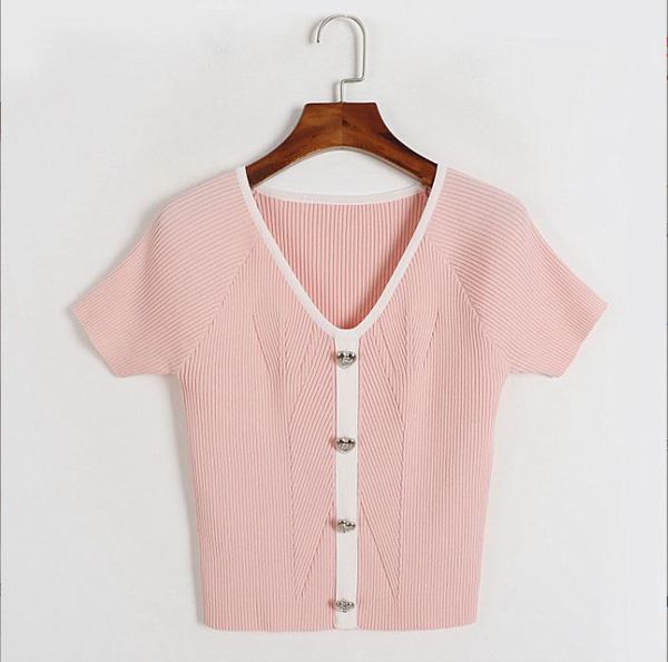 426 2023 runway summer brand same style sweater short sleeve cardigan v neck white black fashion clothes womens dl
426 2023 runway summer brand same style sweater short sleeve cardigan v neck white black fashion clothes womens dl