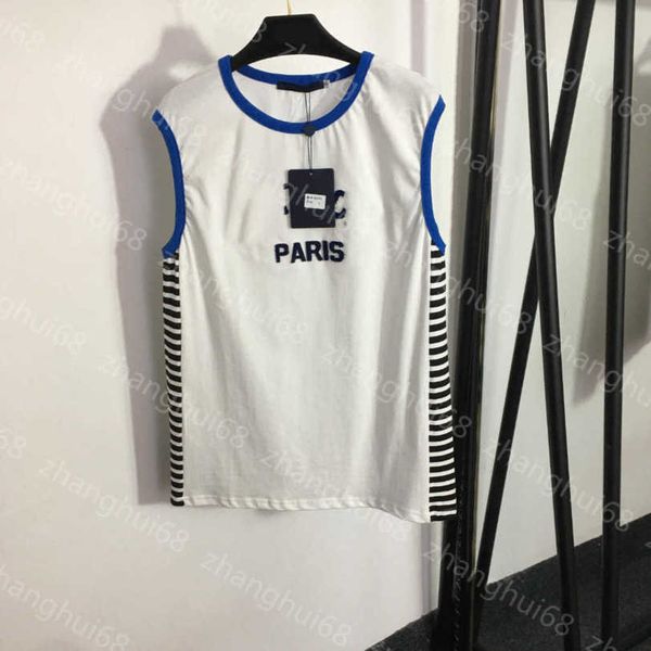 23ss vest tank vests womens tanks womens designer clothing round neck pure cotton bristle flocking monogram side stripe color matching vest, White
23ss vest tank vests womens tanks womens designer clothing round neck pure cotton bristle flocking monogram side stripe color matching vest, White