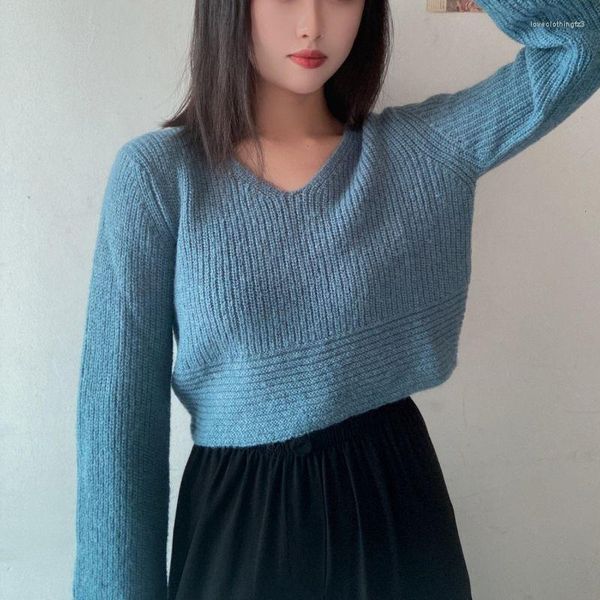 women's t shirts 2023 women's solid color sweater v-neck knitwear long sleeve high waist short bottoming shirt top, White
women's t shirts 2023 women's solid color sweater v-neck knitwear long sleeve high waist short bottoming shirt top, White