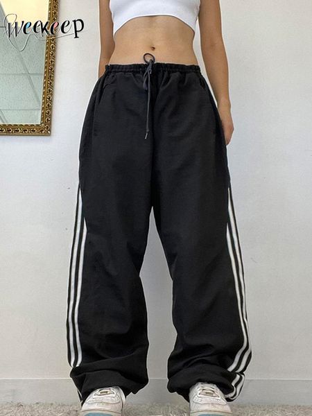 women's pants capris weeeep oversized black sweatants streetwear baggy boyfriend style jogging capris women's drawstring low rise, Black;white
women's pants capris weeeep oversized black sweatants streetwear baggy boyfriend style jogging capris women's drawstring low rise, Black;white
