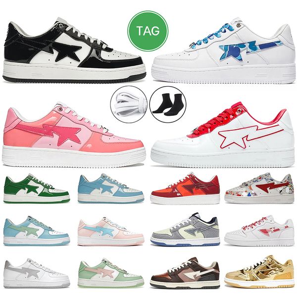 

sta sk8 skate shoes men women breathable white black sax orange combo pink pastel green camo blue suede mens sports trainer running shoe siz