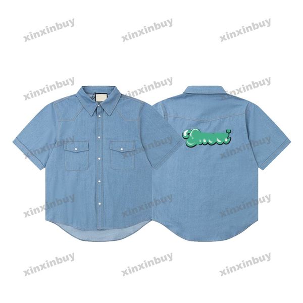 xinxinbuy men designer tee t shirt 23ss letter patch embroidery denim short sleeve cotton women blue xs-2xl, Black;brown
xinxinbuy men designer tee t shirt 23ss letter patch embroidery denim short sleeve cotton women blue xs-2xl, Black;brown