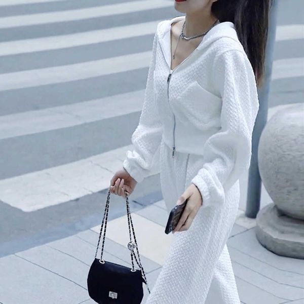 spring new hooded sweater wide leg pants two piece korean version loose and slim casual fashion set women's, White
spring new hooded sweater wide leg pants two piece korean version loose and slim casual fashion set women's, White