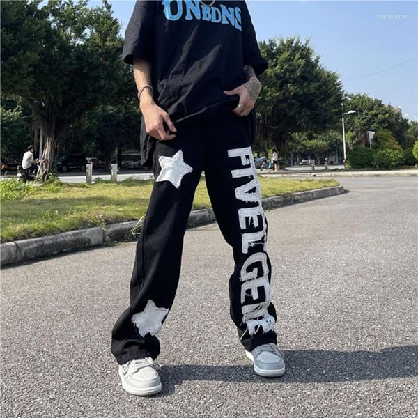 men's jeans 2023 star letter embroidery black hip hop men pants fashion straight streetwear baggy long trousers ropa y2k hombre, Blue
men's jeans 2023 star letter embroidery black hip hop men pants fashion straight streetwear baggy long trousers ropa y2k hombre, Blue
