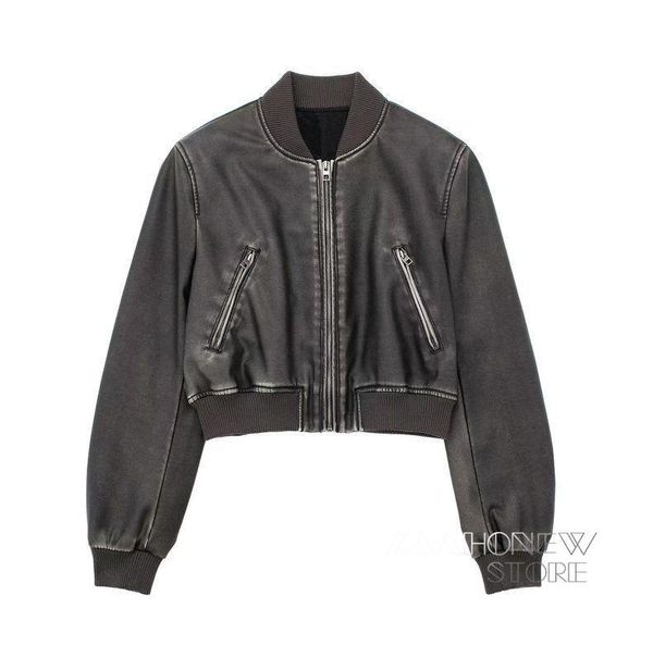 jackets zaahonew 2023 spring autumn women fashion vintage faux leather bomber jacket coat female casual solid color zip outerwear, Black;brown
jackets zaahonew 2023 spring autumn women fashion vintage faux leather bomber jacket coat female casual solid color zip outerwear, Black;brown