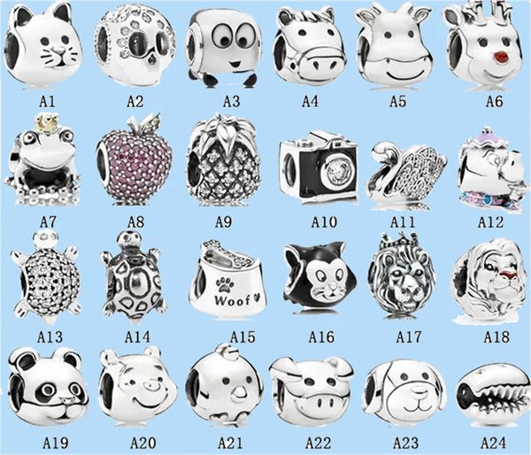 925 silver beads charms fit pandora charm animal series lion camera tortoise pineapple, Black
925 silver beads charms fit pandora charm animal series lion camera tortoise pineapple, Black