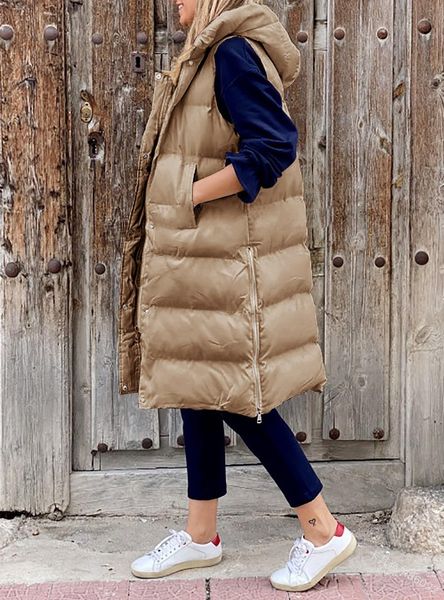 pants solid color hooded casual fashion singlebreasted long cotton jacket vest sleeveless coat, Black
pants solid color hooded casual fashion singlebreasted long cotton jacket vest sleeveless coat, Black