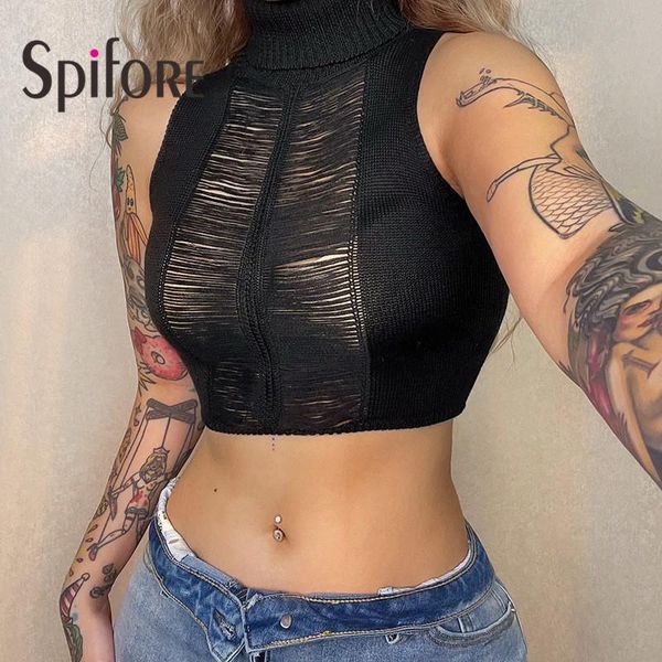 tanks spifore hollow out sweater vest 2022 fashion turtleneck sleeveless black see through slim women tanks streetwear crop, Black;white
tanks spifore hollow out sweater vest 2022 fashion turtleneck sleeveless black see through slim women tanks streetwear crop, Black;white