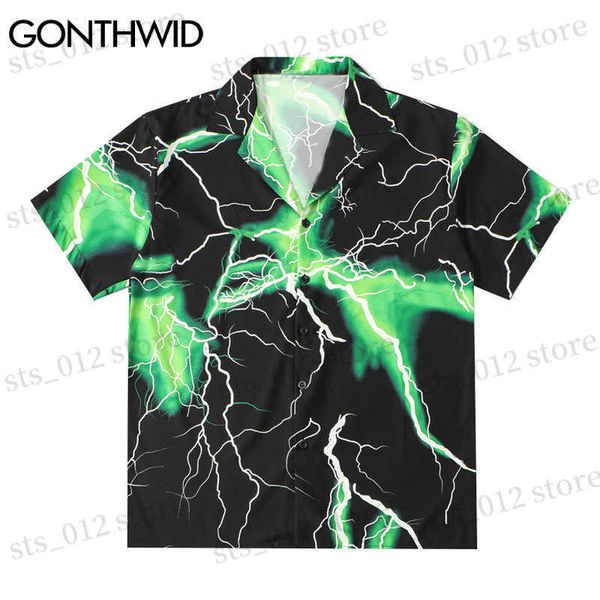 men's casual shirts gonthwid hawaiian beach shirts streetwear lightning print shirt streetwear hip hop fashion harajuku casual ha tropi, White;black
men's casual shirts gonthwid hawaiian beach shirts streetwear lightning print shirt streetwear hip hop fashion harajuku casual ha tropi, White;black