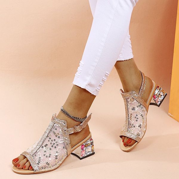 sandals women summer glitter ladies buckle strap mocassin round toe bling beach med heel shoe 230512, Black
sandals women summer glitter ladies buckle strap mocassin round toe bling beach med heel shoe 230512, Black