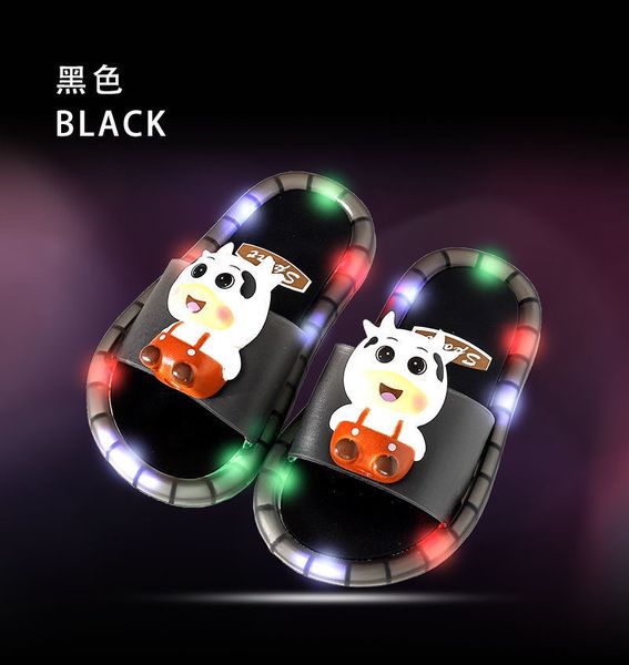 slipper children' lighted slippers cute cartoon cow animals prints home bathroom slippers non-slip comfortable soft slippers kids 2305, Black;grey
slipper children' lighted slippers cute cartoon cow animals prints home bathroom slippers non-slip comfortable soft slippers kids 2305, Black;grey