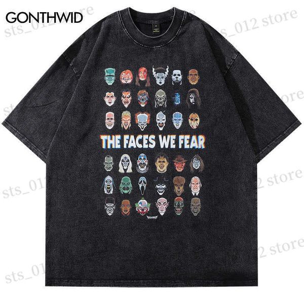men's t-shirts hip hop vintage t shirt men harajuku japanese anime cartoon faces print punk gothic tshirt 2023 casual cotton washed tee, White;black
men's t-shirts hip hop vintage t shirt men harajuku japanese anime cartoon faces print punk gothic tshirt 2023 casual cotton washed tee, White;black