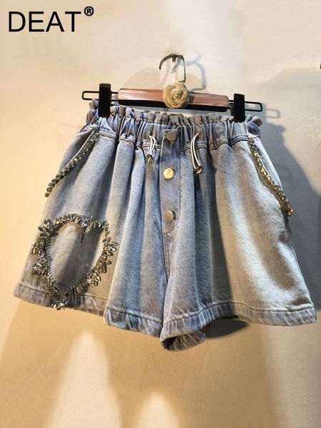 women's shorts deat spring women's diamond inlaid love pattern jeans high waist loose fit elastic wide leg denim shorts female 11x, White;black
women's shorts deat spring women's diamond inlaid love pattern jeans high waist loose fit elastic wide leg denim shorts female 11x, White;black