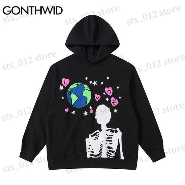men's hoodies sweatshirts gonthwid 2023 hip hop hoodie sweatshirt streetwear earth skeleton print punk gothic hooded winter harajuku co, Black
men's hoodies sweatshirts gonthwid 2023 hip hop hoodie sweatshirt streetwear earth skeleton print punk gothic hooded winter harajuku co, Black