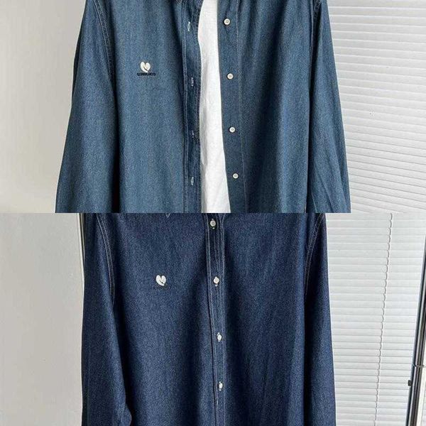 simple caring embroidered denim shirt for women in spring 2023 new loose casual versatile and slimming jacket trend, White
simple caring embroidered denim shirt for women in spring 2023 new loose casual versatile and slimming jacket trend, White