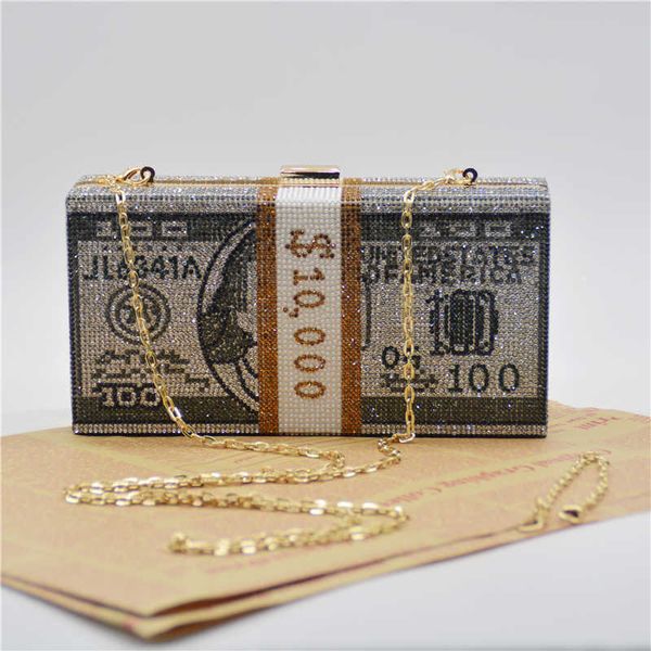 dollars rhinestone crystal money bag woman s evening party crystals bling clutch handbag female purse luxury 230512
dollars rhinestone crystal money bag woman s evening party crystals bling clutch handbag female purse luxury 230512