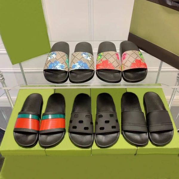 with box designer slippers mens womens rubber slides floral canvas blue flowers strawberry print beach flats sandal flip flops summer pl epx, Black
with box designer slippers mens womens rubber slides floral canvas blue flowers strawberry print beach flats sandal flip flops summer pl epx, Black