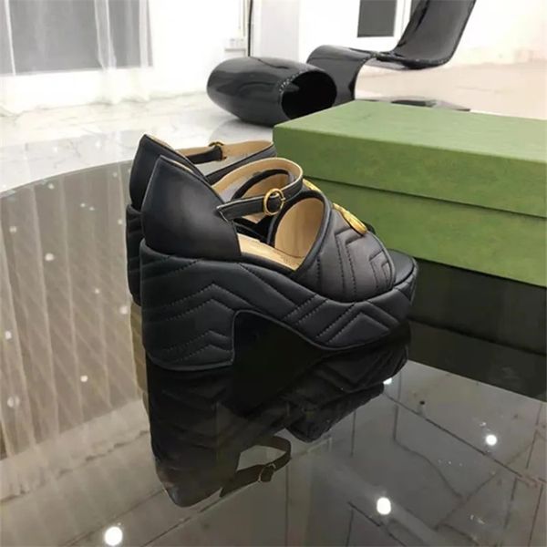 designer shoes womens summer thick heels sandals leather one-line buckle waterproof platform thickf soled shoe retro fashion show, Black
designer shoes womens summer thick heels sandals leather one-line buckle waterproof platform thickf soled shoe retro fashion show, Black