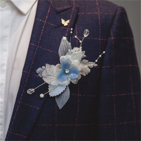 wedding bride wrist flower groom bridesman breast flower bridesmaid hand flower bracelet fairy fresh, White 
wedding bride wrist flower groom bridesman breast flower bridesmaid hand flower bracelet fairy fresh, White