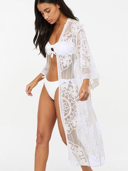 swimwear fitshinling flower lace beach cover up swimwear kimono flare sleeve see through long cardigan bikini outer cover coverups, White;black
swimwear fitshinling flower lace beach cover up swimwear kimono flare sleeve see through long cardigan bikini outer cover coverups, White;black