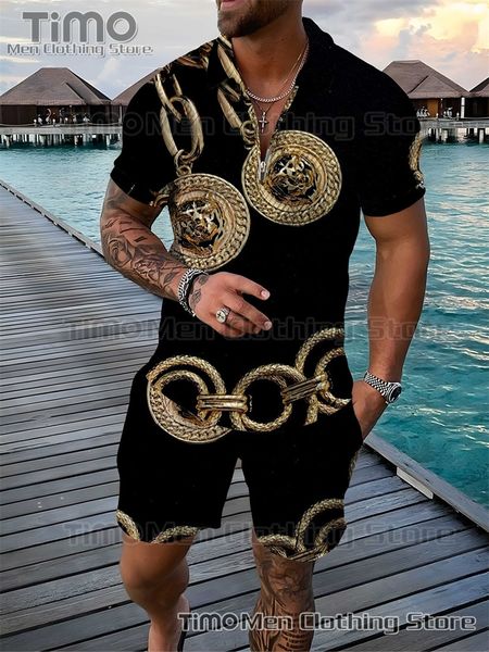 mens tracksuits summer mens retro tracksuit luxury chain 3d printed street fashion zipper sportswear clothing beach casual polo shirt set 23, Gray
mens tracksuits summer mens retro tracksuit luxury chain 3d printed street fashion zipper sportswear clothing beach casual polo shirt set 23, Gray
