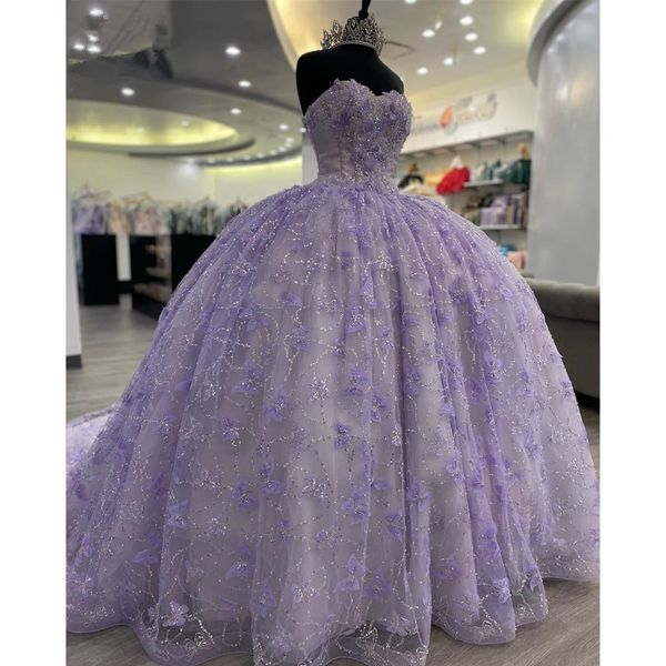 lilac lavender butterfly sweetheart quinceanera dresses gillter lace-up corset prom sweet 16 dresses vestidos de 15, Blue;red
lilac lavender butterfly sweetheart quinceanera dresses gillter lace-up corset prom sweet 16 dresses vestidos de 15, Blue;red