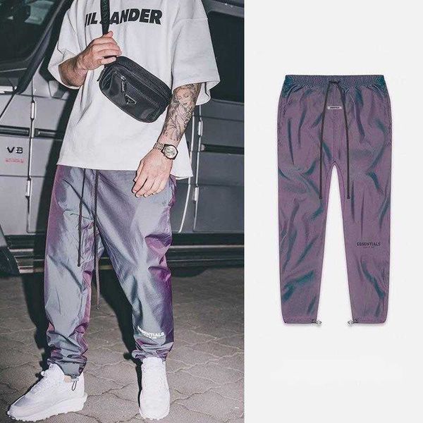 men's pants designer high street american style compound line couple loose sweatpants dazzling color reflective beam leg pants, Black
men's pants designer high street american style compound line couple loose sweatpants dazzling color reflective beam leg pants, Black