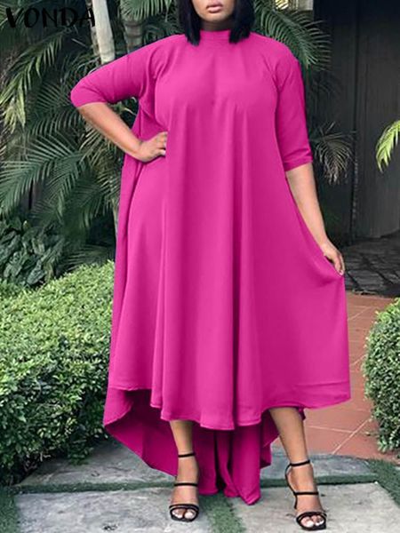 dresses 2022 vonda autumn vintage asymmetrical dress women half sleeve oversized maxi dress pleated casual loose holiday long vestidos, Black;gray
dresses 2022 vonda autumn vintage asymmetrical dress women half sleeve oversized maxi dress pleated casual loose holiday long vestidos, Black;gray
