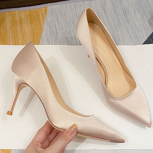 dress shoes elegant office women's pump thin high heels wedding party red green silk o0007 230512, Black
dress shoes elegant office women's pump thin high heels wedding party red green silk o0007 230512, Black