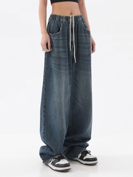 womens jeans women american vintage baggy elastic waist oversized long trouser denim pant wide leg streetwear straight basic daily 230512, Blue
womens jeans women american vintage baggy elastic waist oversized long trouser denim pant wide leg streetwear straight basic daily 230512, Blue