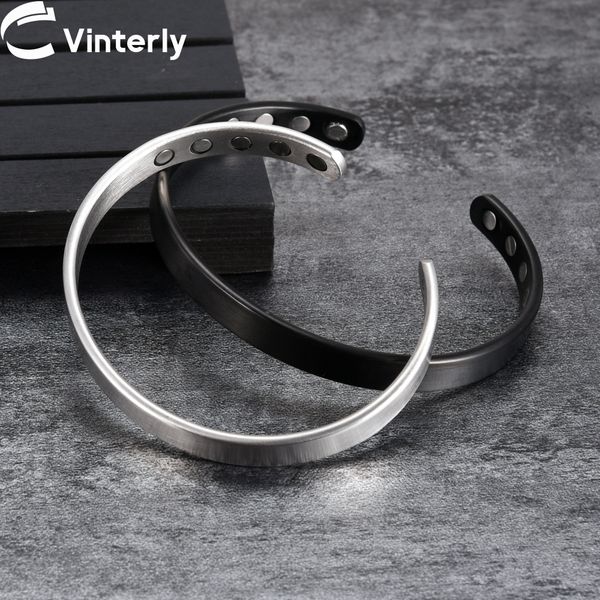 charm bracelets black magnetic bracelet for men women healing energy matte cuff antiallergy waterproof minimalist jewelry 230511, Golden;silver
charm bracelets black magnetic bracelet for men women healing energy matte cuff antiallergy waterproof minimalist jewelry 230511, Golden;silver
