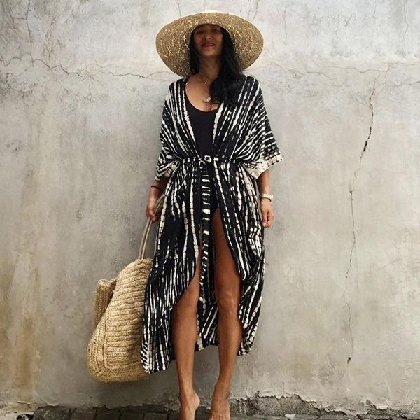 swimwear 2023 halo dyeing beach cover up summer vintage kimono with sashes swimwear oversized long cardigan holiday bohemian covers, White;black
swimwear 2023 halo dyeing beach cover up summer vintage kimono with sashes swimwear oversized long cardigan holiday bohemian covers, White;black