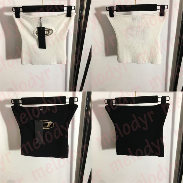 women crop summer strapless tanks hollow metal letter high elastic slim knitted tube top, White
women crop summer strapless tanks hollow metal letter high elastic slim knitted tube top, White