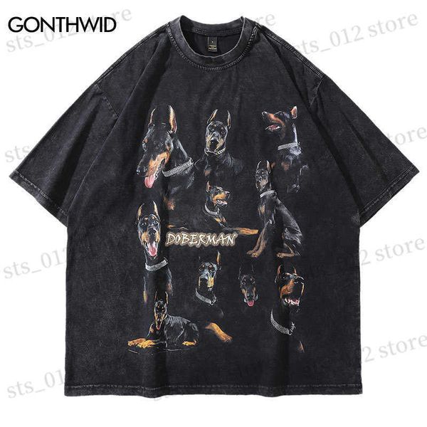men's t-shirts oversize distressed t shirts hip hop vintage doberman dog print punk rock gothic tshirt streetwear 2023 harajuku casual, White;black
men's t-shirts oversize distressed t shirts hip hop vintage doberman dog print punk rock gothic tshirt streetwear 2023 harajuku casual, White;black