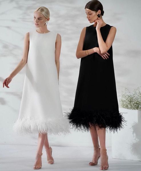 saudi arabia black prom dress o neck hollow back bow satin feather tea length straight women evening formal gowns robe de soiree customed
saudi arabia black prom dress o neck hollow back bow satin feather tea length straight women evening formal gowns robe de soiree customed