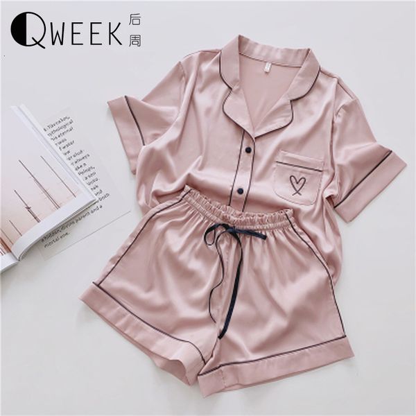 womens sleepwear silk pajamas for women home suit heart embroidered pyjamas pj set satin nightwear pijama verano mujer 230512, Black;red
womens sleepwear silk pajamas for women home suit heart embroidered pyjamas pj set satin nightwear pijama verano mujer 230512, Black;red