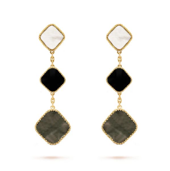 white four leaf clover earring fashion classic dangle earrings designer for woman agate mother of pearl moissanite diamond drop earring vale, Silver
white four leaf clover earring fashion classic dangle earrings designer for woman agate mother of pearl moissanite diamond drop earring vale, Silver