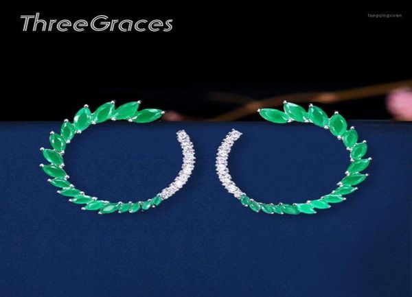stud threegraces american and european women wedding natural green crystal mix cz stone open round big earrings for bridal er26418240666, Golden;silver
stud threegraces american and european women wedding natural green crystal mix cz stone open round big earrings for bridal er26418240666, Golden;silver