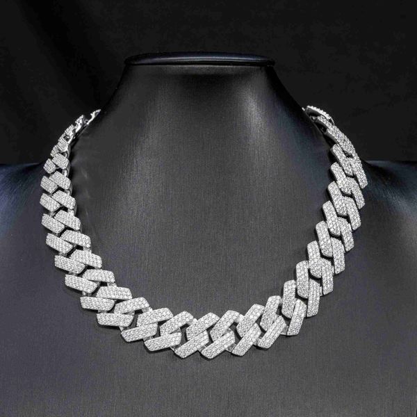 qianjian mens hip hop iced out diamond necklace moissanite cuban link chain, Silver
qianjian mens hip hop iced out diamond necklace moissanite cuban link chain, Silver