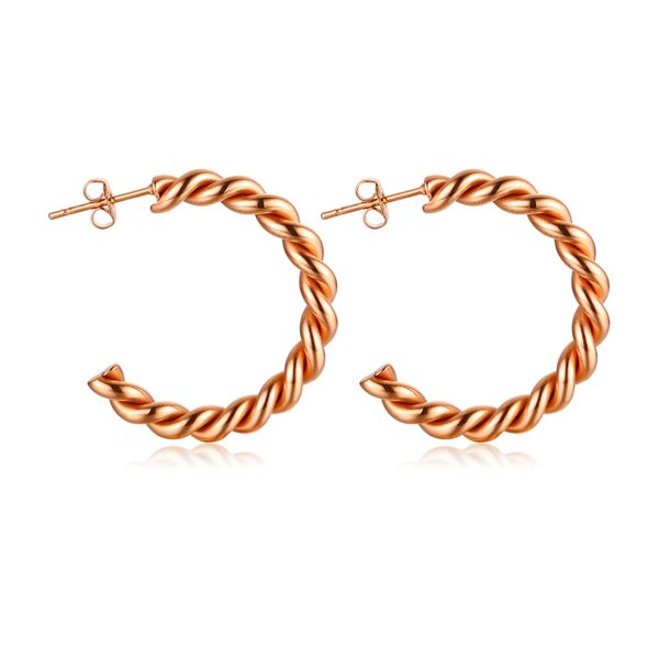 women's simple style c earrings stainless steel twist rope wire hoop earrings for gifts 4*30mm n279, Golden;silver
women's simple style c earrings stainless steel twist rope wire hoop earrings for gifts 4*30mm n279, Golden;silver