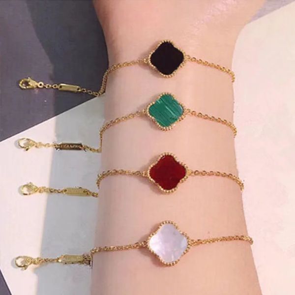 bracelet four leaf clover charm bracelets bangle chain 18k gold agate shell mother of pearl for wedding mother jewelry women gifts a man bra, Golden;silver
bracelet four leaf clover charm bracelets bangle chain 18k gold agate shell mother of pearl for wedding mother jewelry women gifts a man bra, Golden;silver