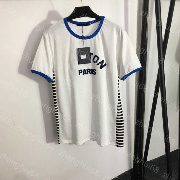 23ss t shirt womens designer clothing womens t-shirt tee round neck pure cotton brush flocking letter side stripe color matching short sleev, White
23ss t shirt womens designer clothing womens t-shirt tee round neck pure cotton brush flocking letter side stripe color matching short sleev, White