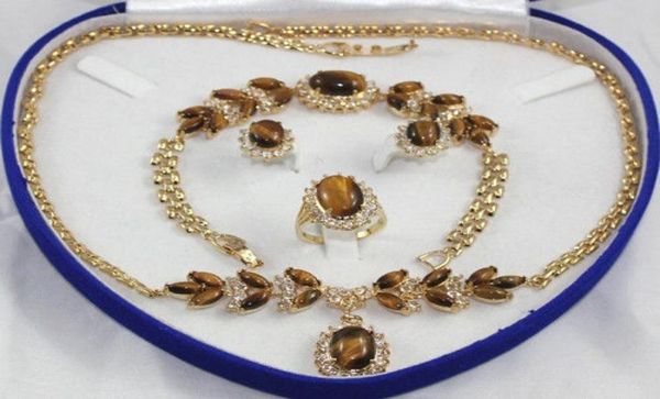 18k yellow gold gp inlay tiger039s eye necklace bracelet earring ringbox2393012, Slivery;golden
18k yellow gold gp inlay tiger039s eye necklace bracelet earring ringbox2393012, Slivery;golden