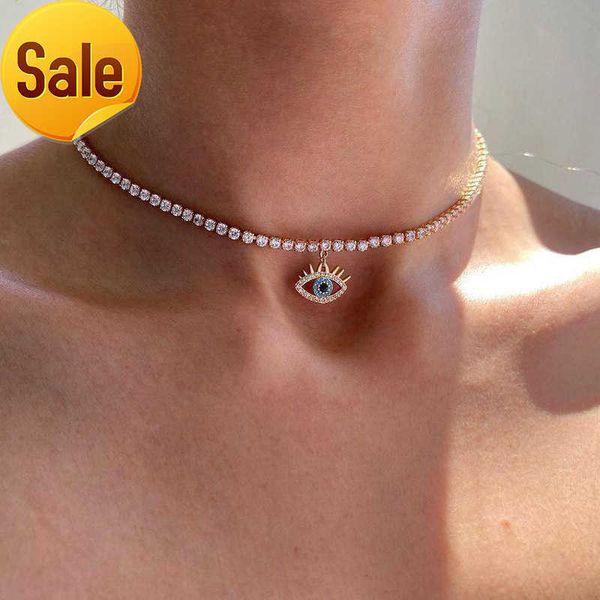 wholesale turkish eyes women jewelry gold iced retro simple devil eye rhinestone claw clavicle tennis chain evil i eye necklace, Silver
wholesale turkish eyes women jewelry gold iced retro simple devil eye rhinestone claw clavicle tennis chain evil i eye necklace, Silver