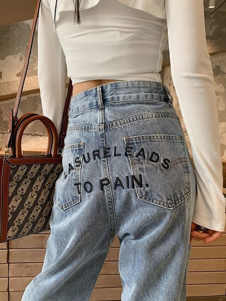 women's pants s retro american street letter embroidered blue casual jeans 90s fashion straight y2k clothes high waisted jeans 230512, Black;white
women's pants s retro american street letter embroidered blue casual jeans 90s fashion straight y2k clothes high waisted jeans 230512, Black;white